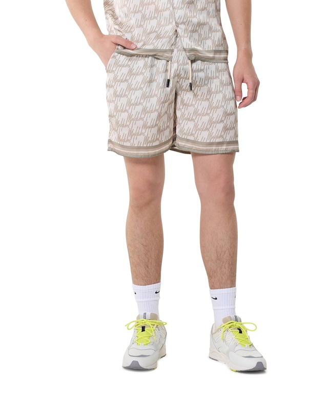 Resort monogram shorts korte broek beige