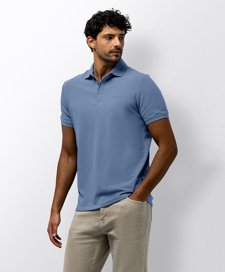Heren polo blauw