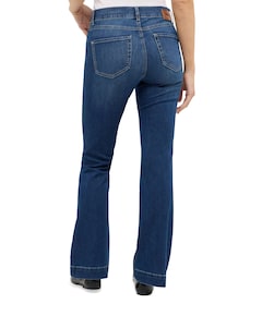 LENI FLARED POCKET dames jeans blauw