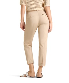Karina turn-up dames broek beige