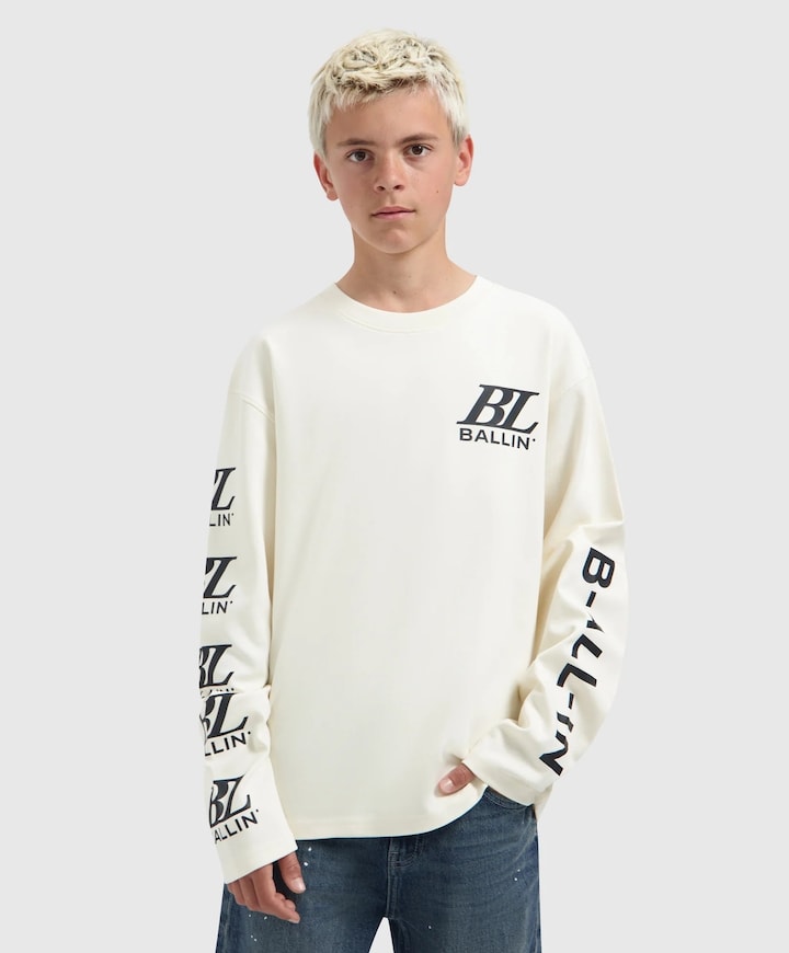 Jongens longsleeve ecru