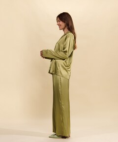 Dames pyjamatop groen