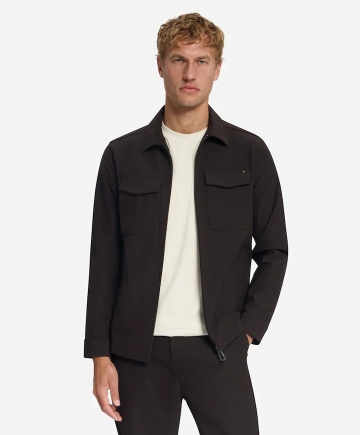 Heren overshirt bruin