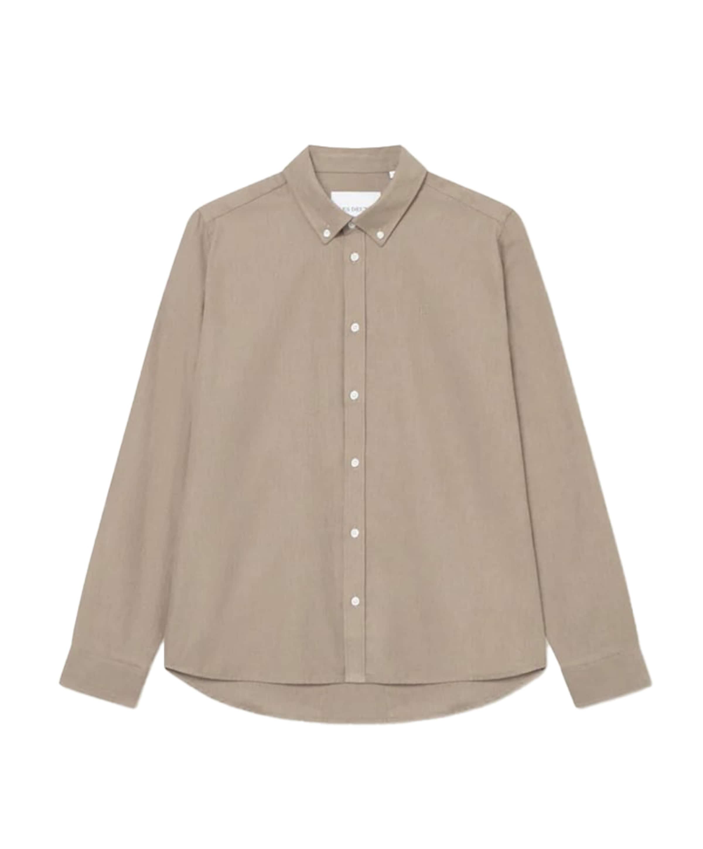 Overhemd lange mouw beige