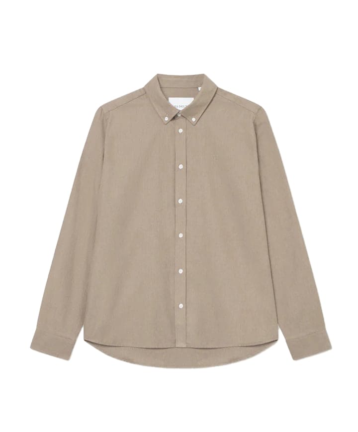 Overhemd lange mouw beige