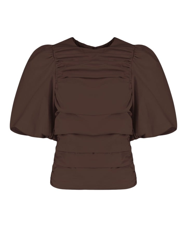 Dames blouse bruin
