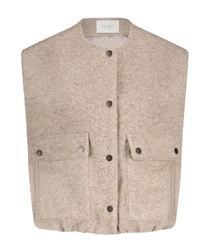 Dames gilet beige