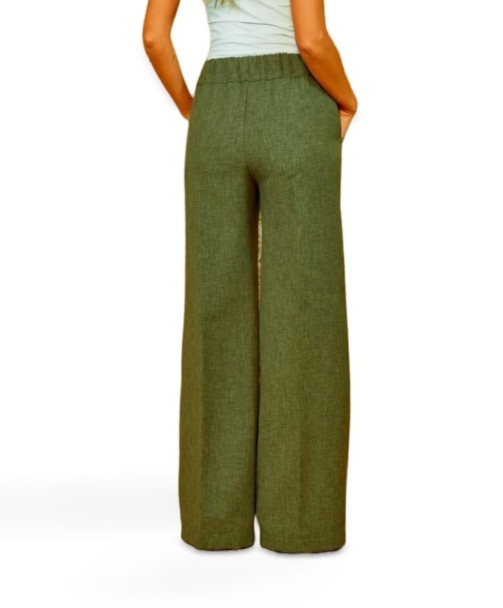 Woody Lush dames pantalon groen