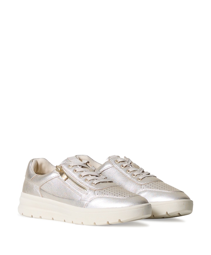 Lace-up dames sneakers zilver