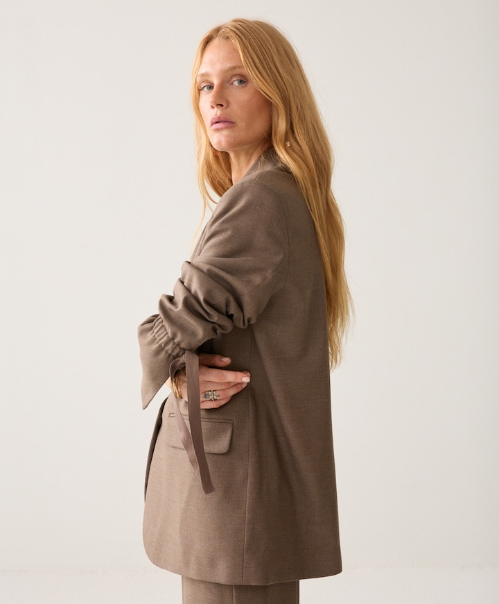 Dames blazer beige