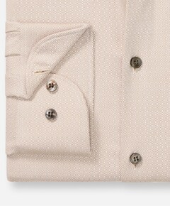 Heren overhemd lange mouw bruin