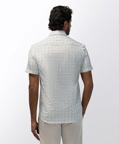 Heren overhemd korte mouw groen