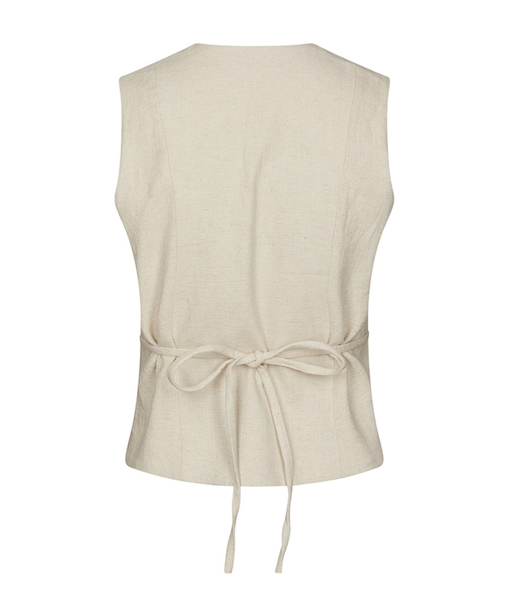Dames gilet beige