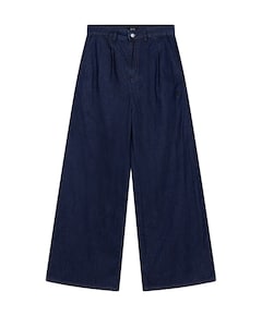 WIDE LEG DENIM dames jeans blauw
