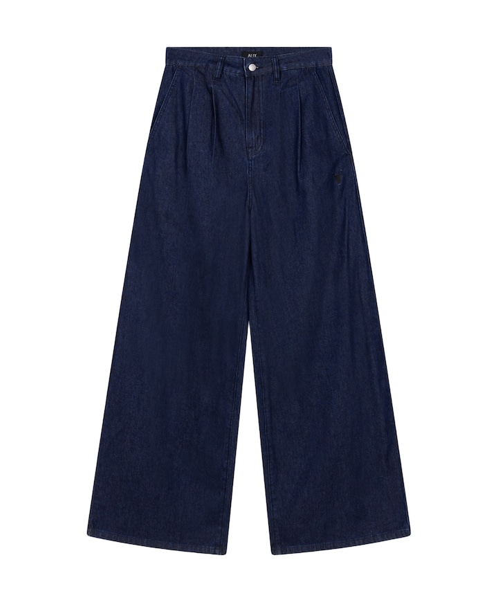 WIDE LEG DENIM dames jeans blauw