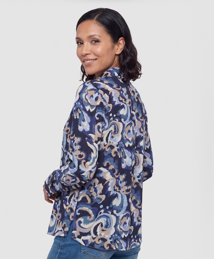 Dames blouse blauw