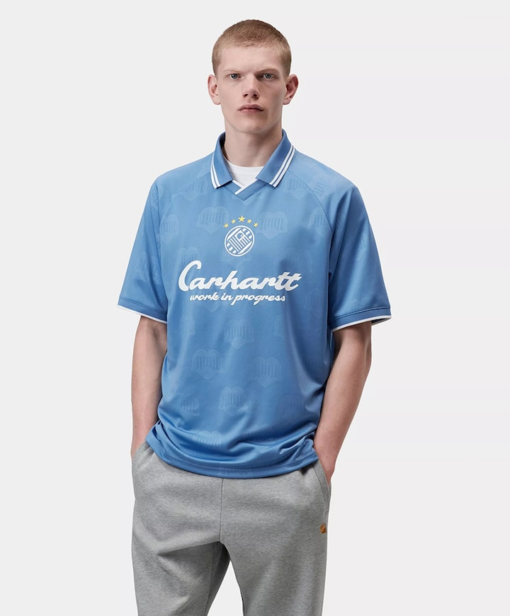 Heren polo blauw