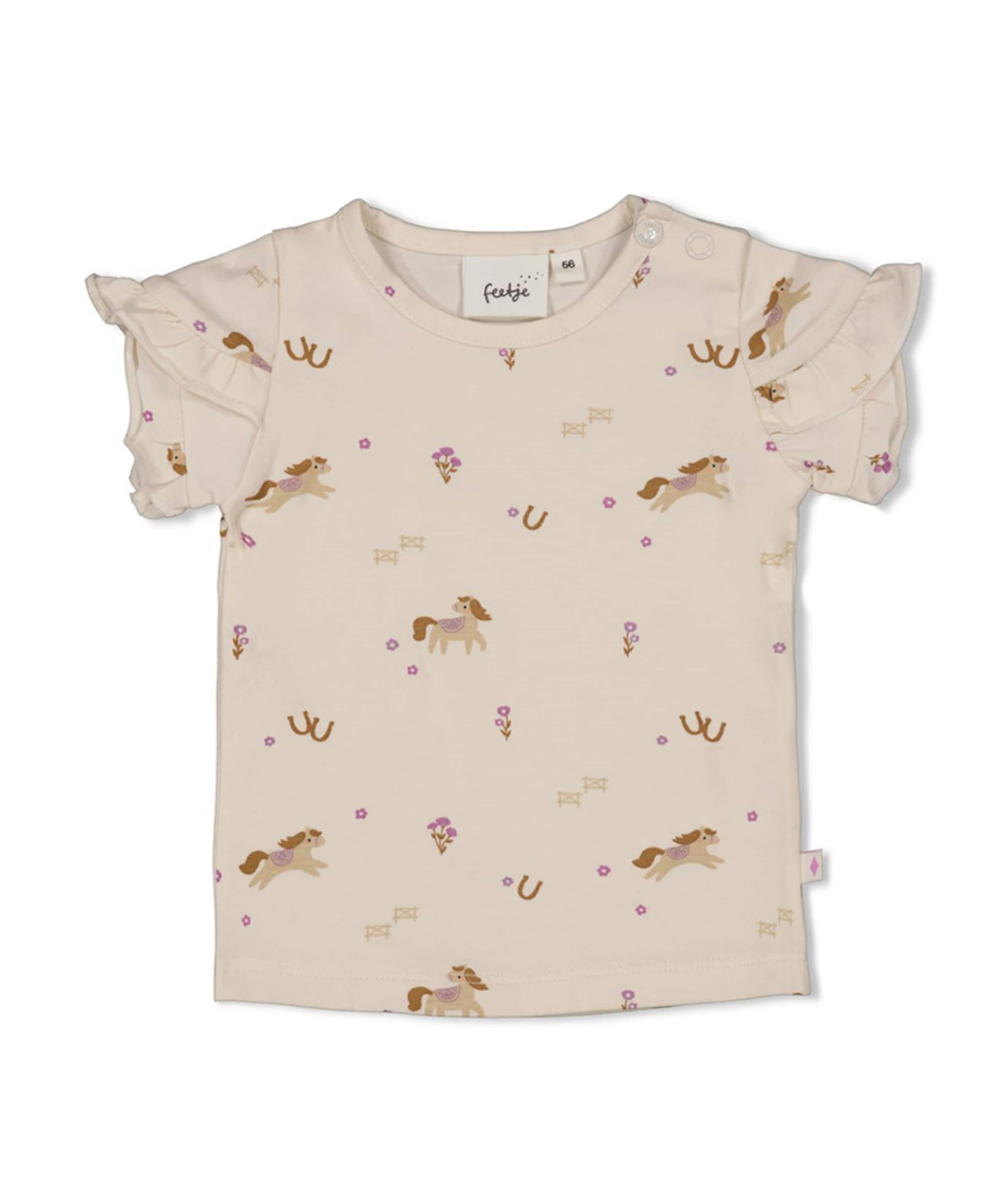 Meisjes t-shirt ecru