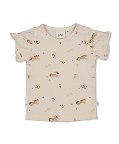 Meisjes t-shirt ecru