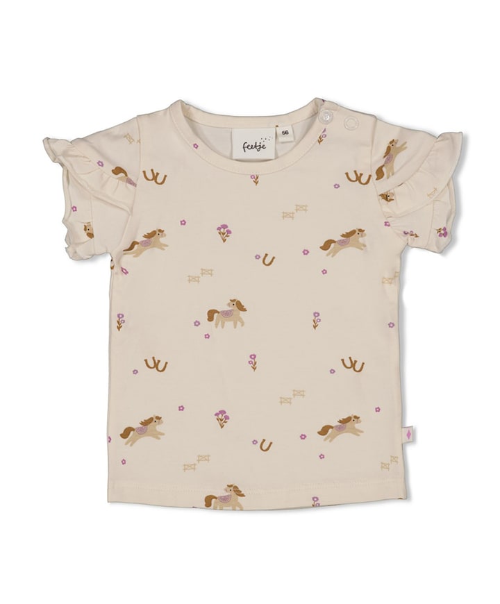 Meisjes t-shirt ecru