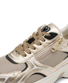 Women Lace-up dames sneakers goud