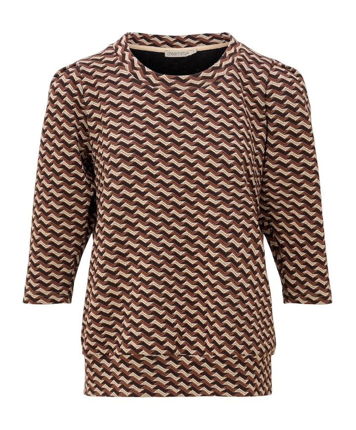 Dames longsleeve bruin