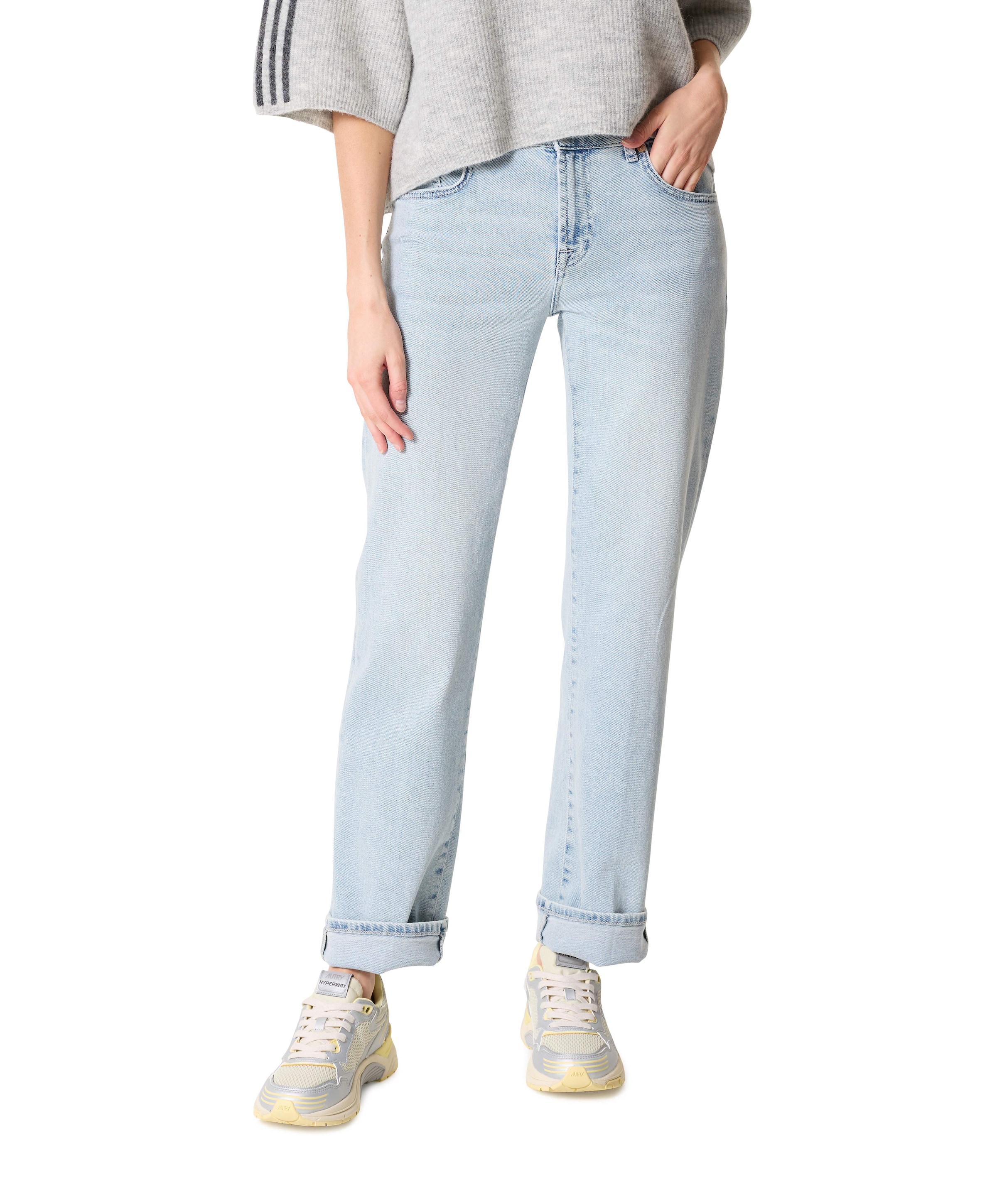 Calie Straight dames jeans blauw