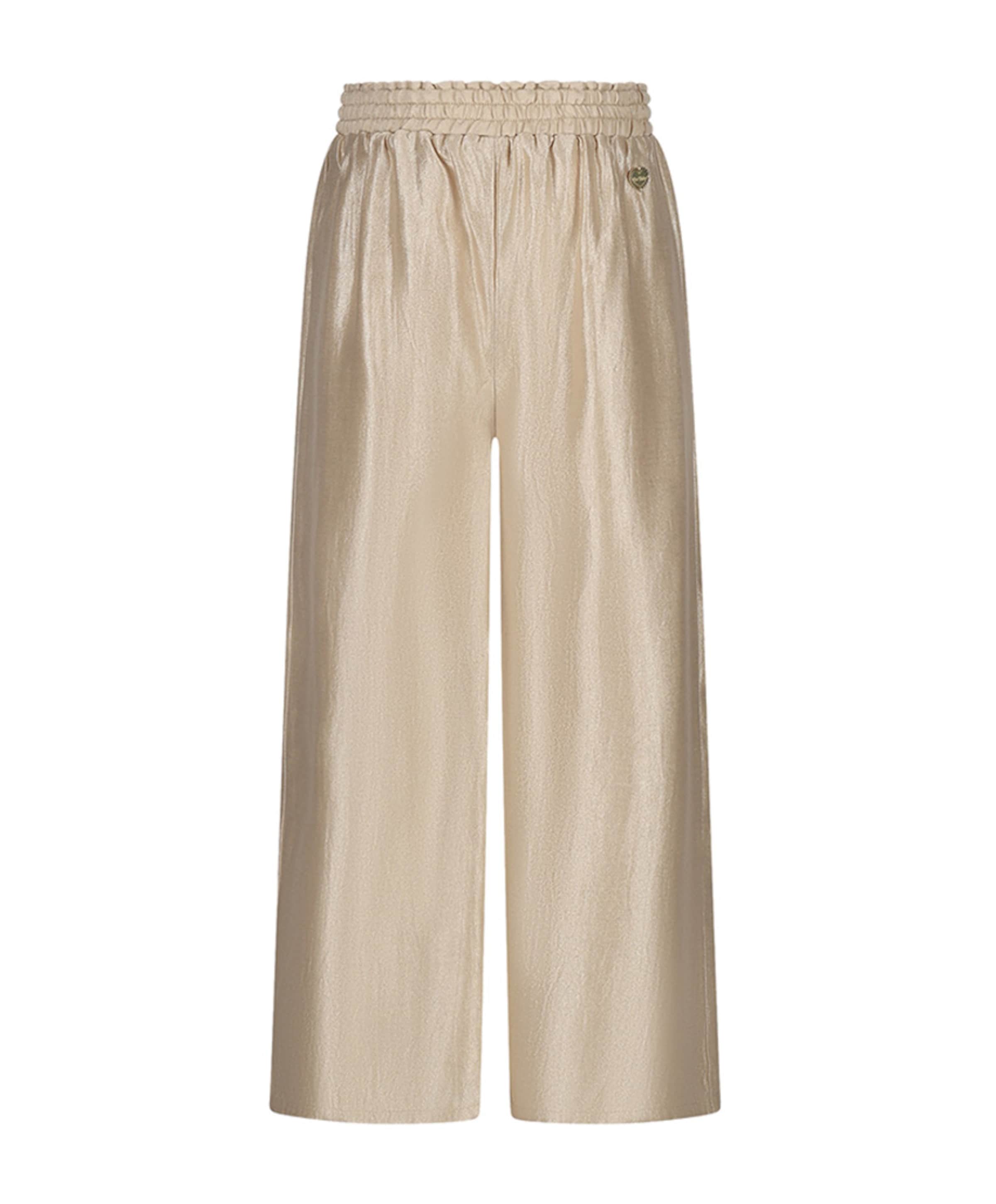 Dansant wide leg meisjes broek goud