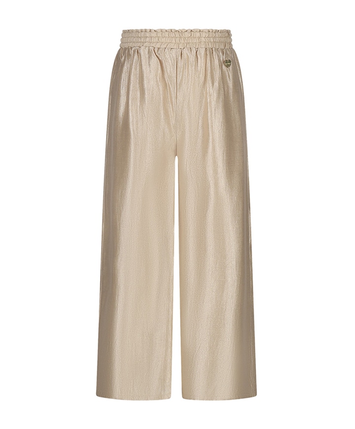 Dansant wide leg meisjes broek goud