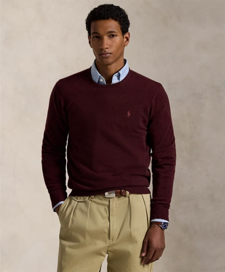 Heren trui bordeaux
