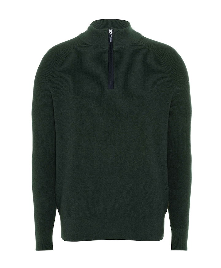 Heren trui met rits groen