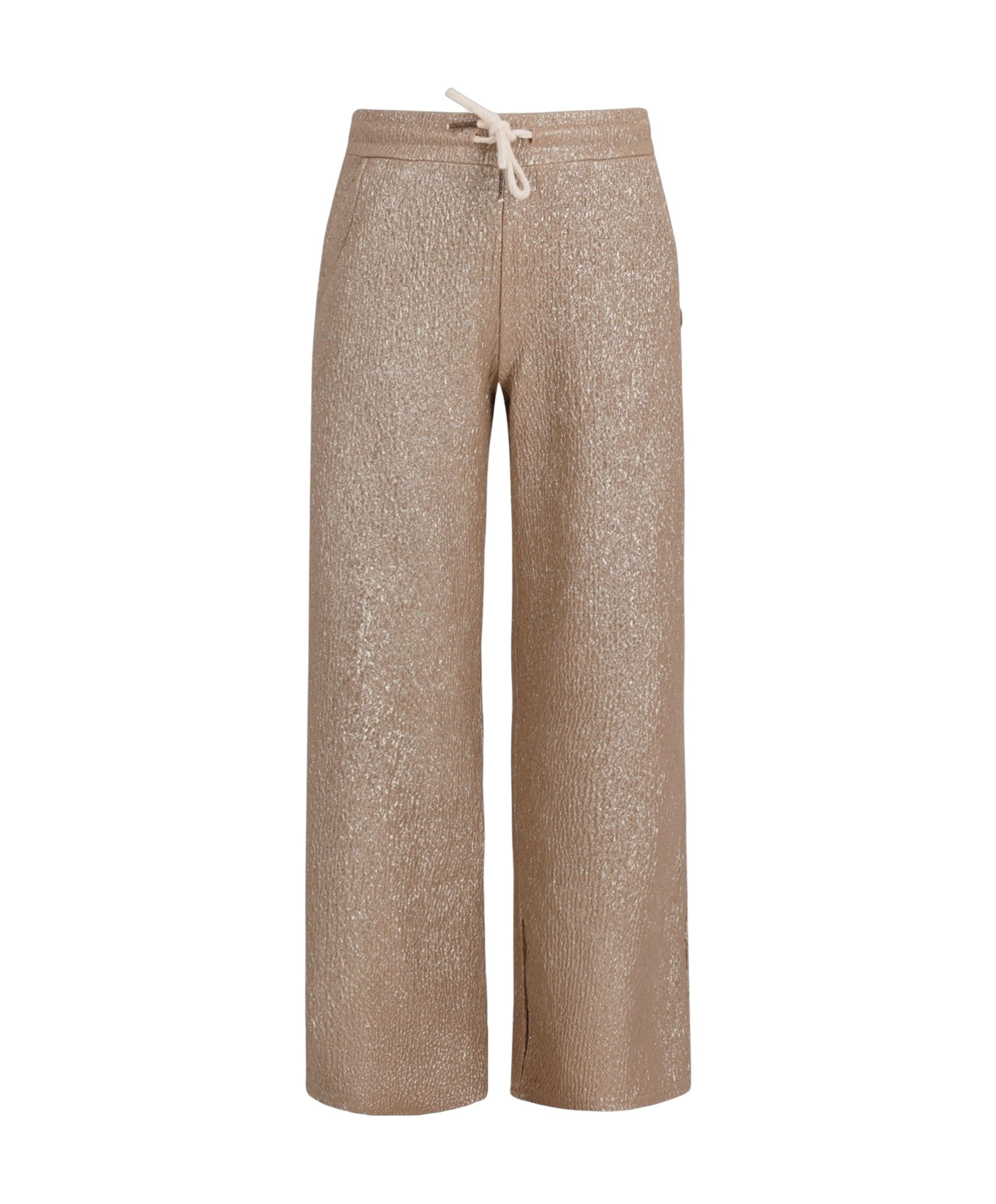 Fenya metallic straight leg meisjes broek goud