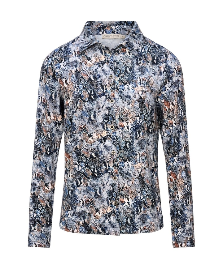 Dames blouse blauw
