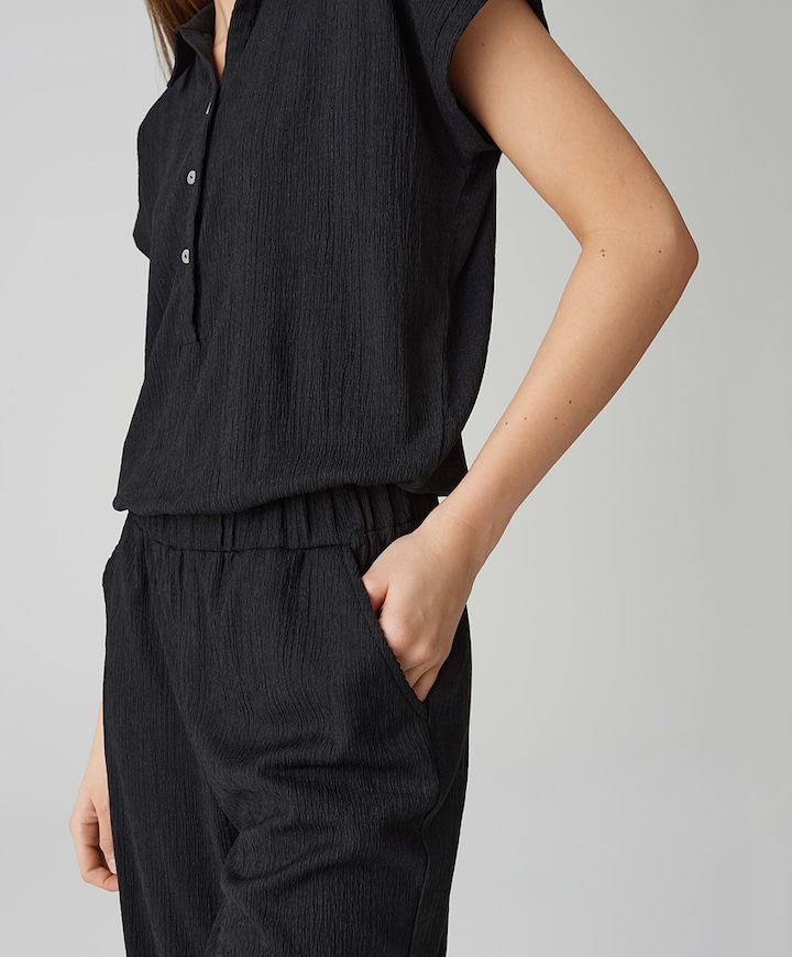 Melti polo jumpsuit zwart