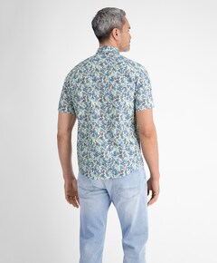 Overhemd korte mouw blauw