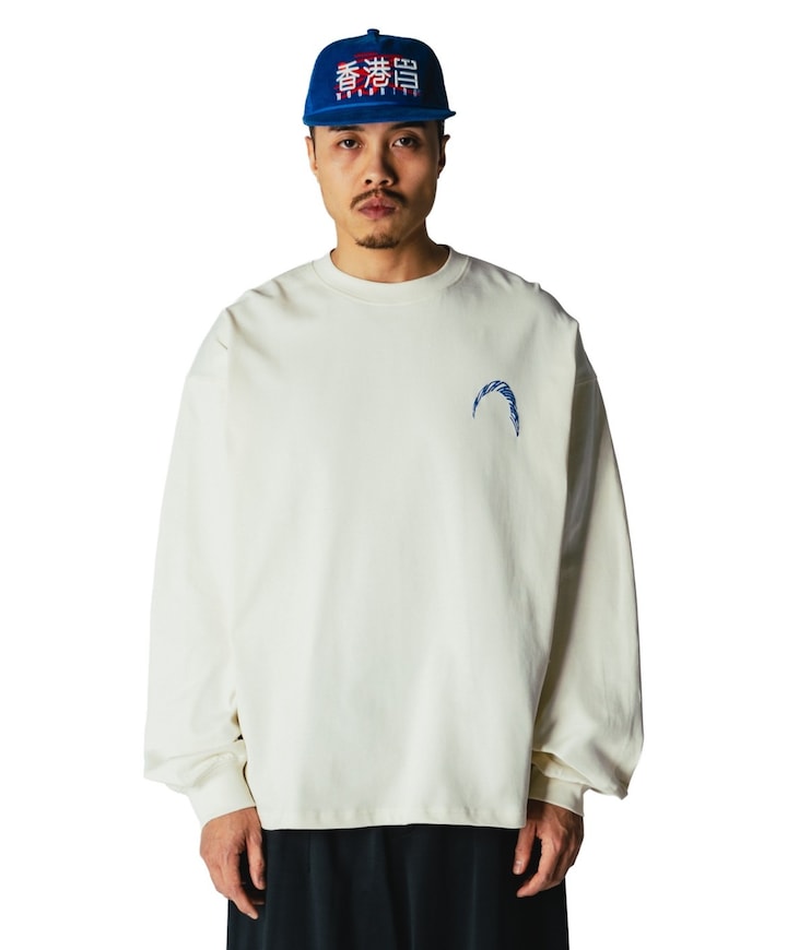 Heren longsleeve ecru