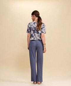 Dames pyjamatop blauw