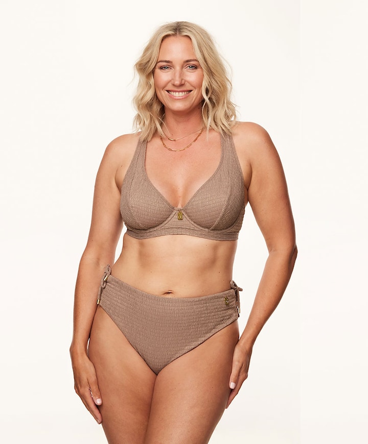 Dames bikinitop bruin