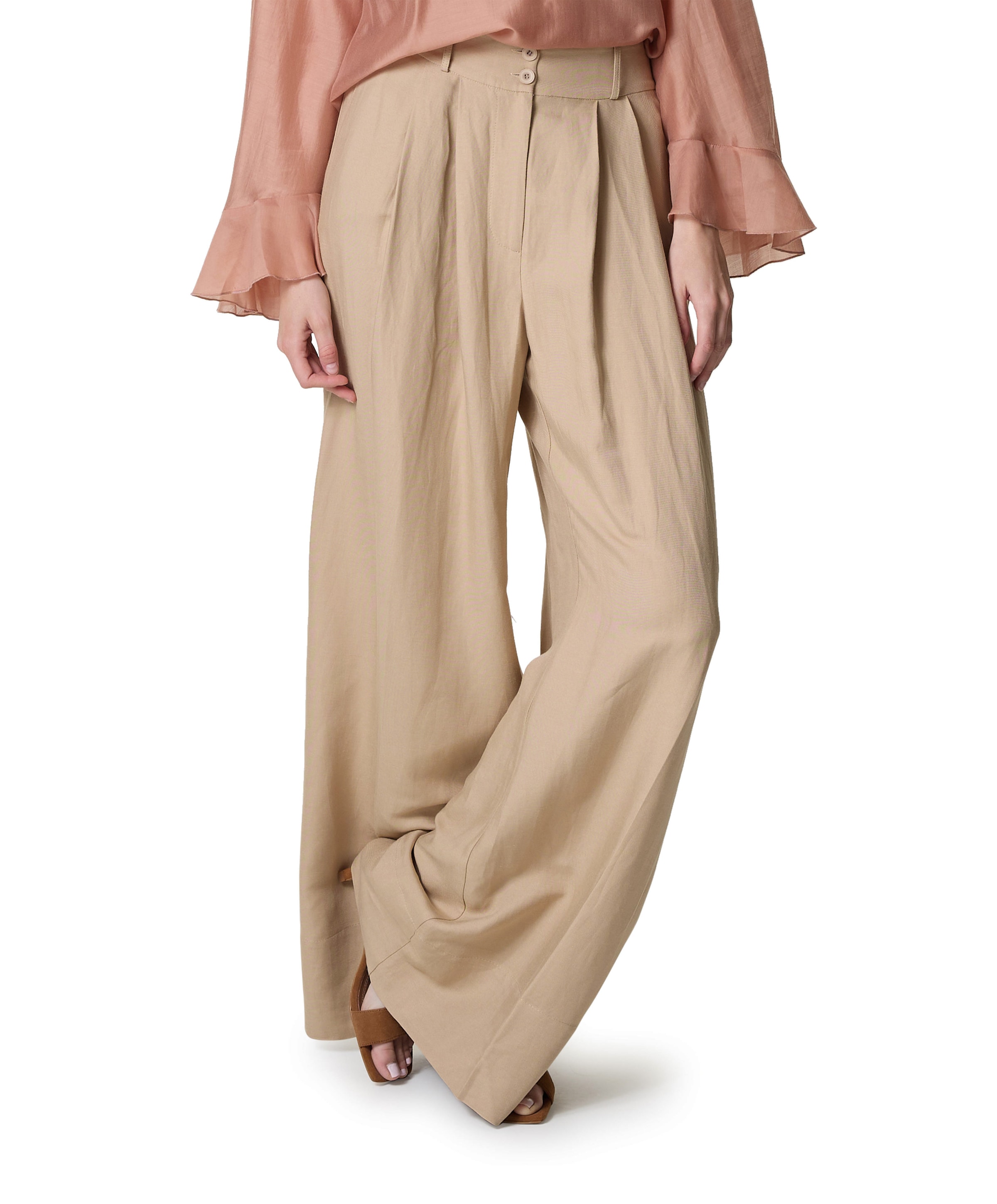 PETAL dames broek beige