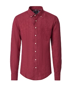 Heren overhemd lange mouw rood