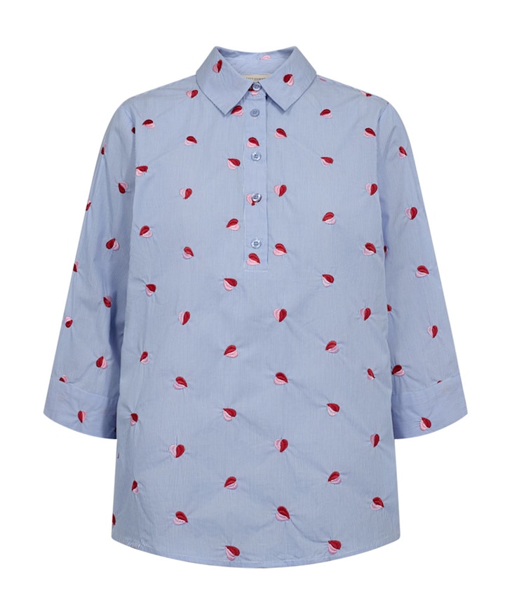 Dames blouse blauw