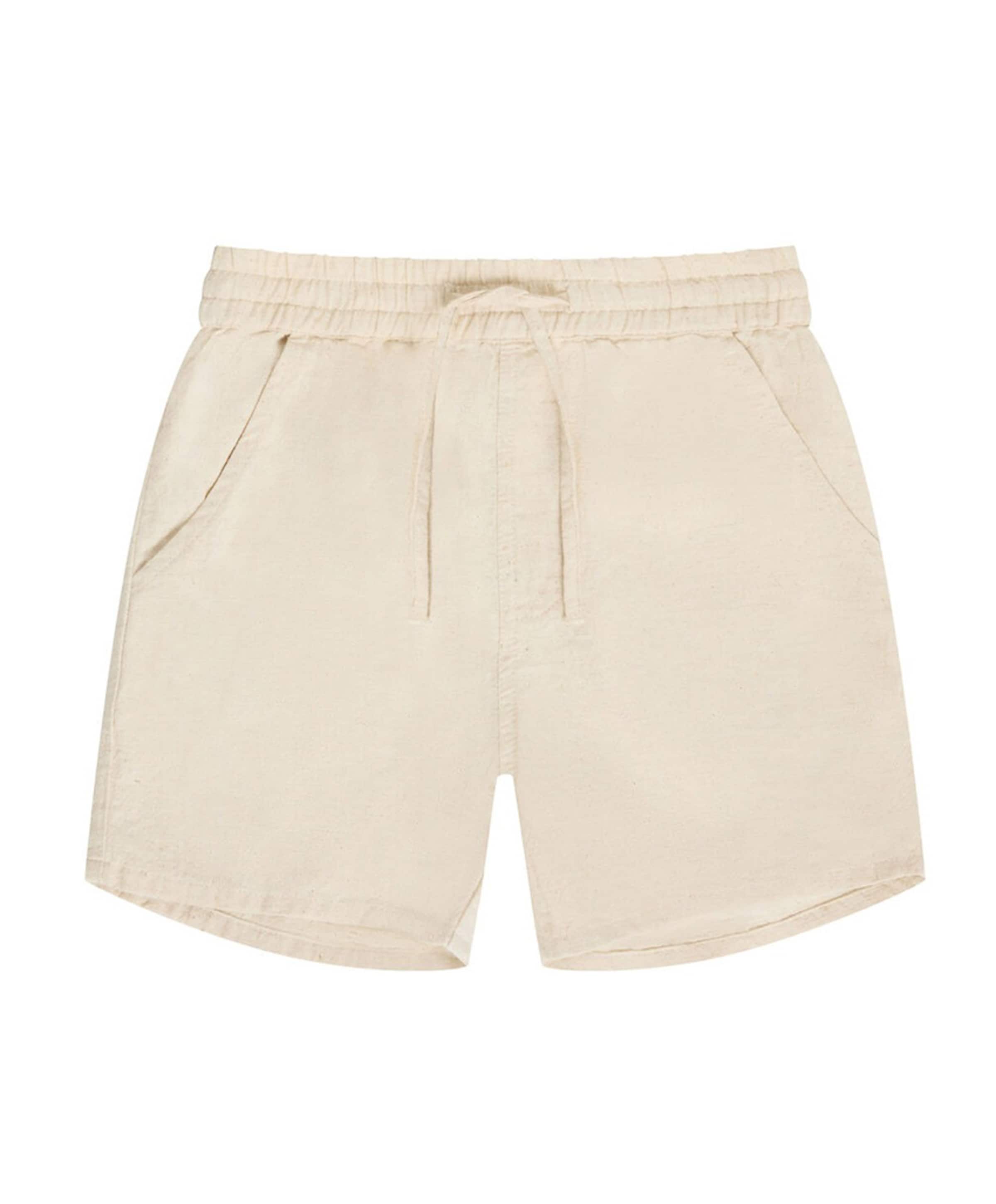 Linen jongens korte broek beige