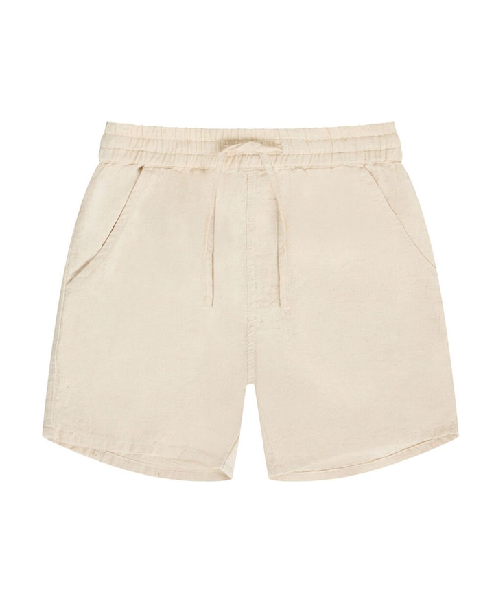 Linen jongens korte broek beige