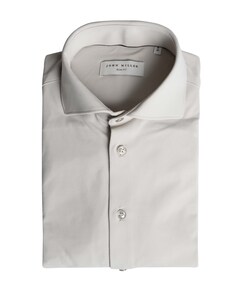 Heren overhemd lange mouw grijs