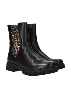 dames enkellaarzen zwart