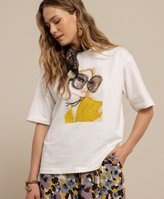 Dames T-shirt ecru