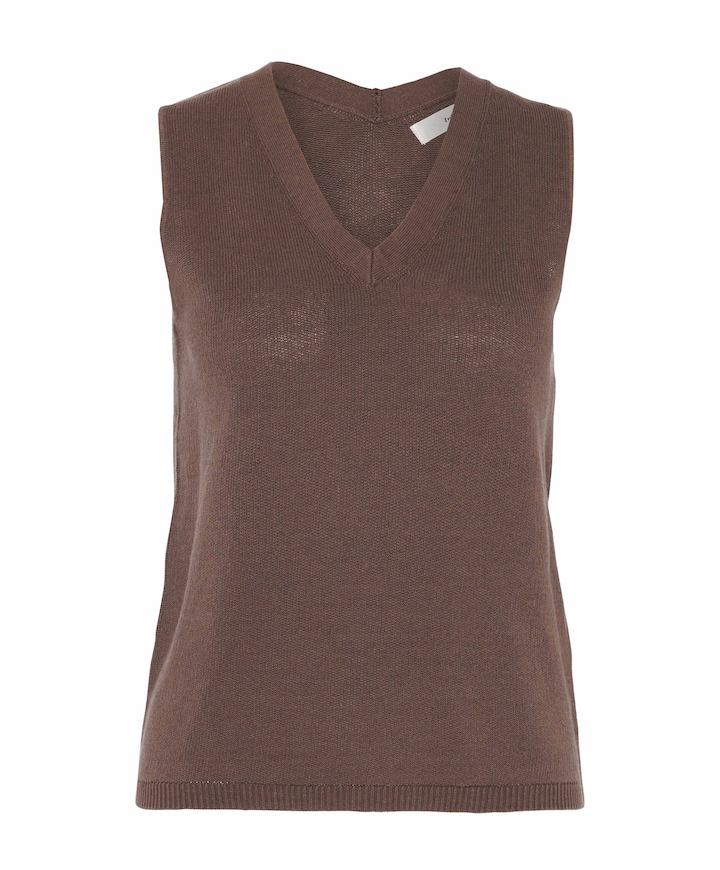 Dames top bruin