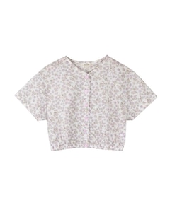 Meisjes blouse korte mouw paars