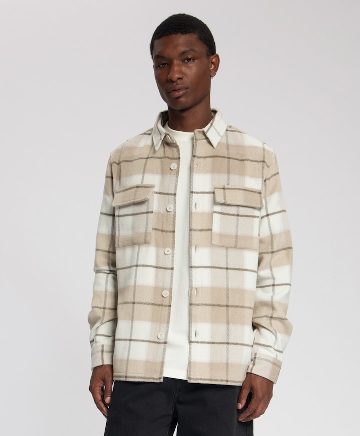 Heren overshirt bruin