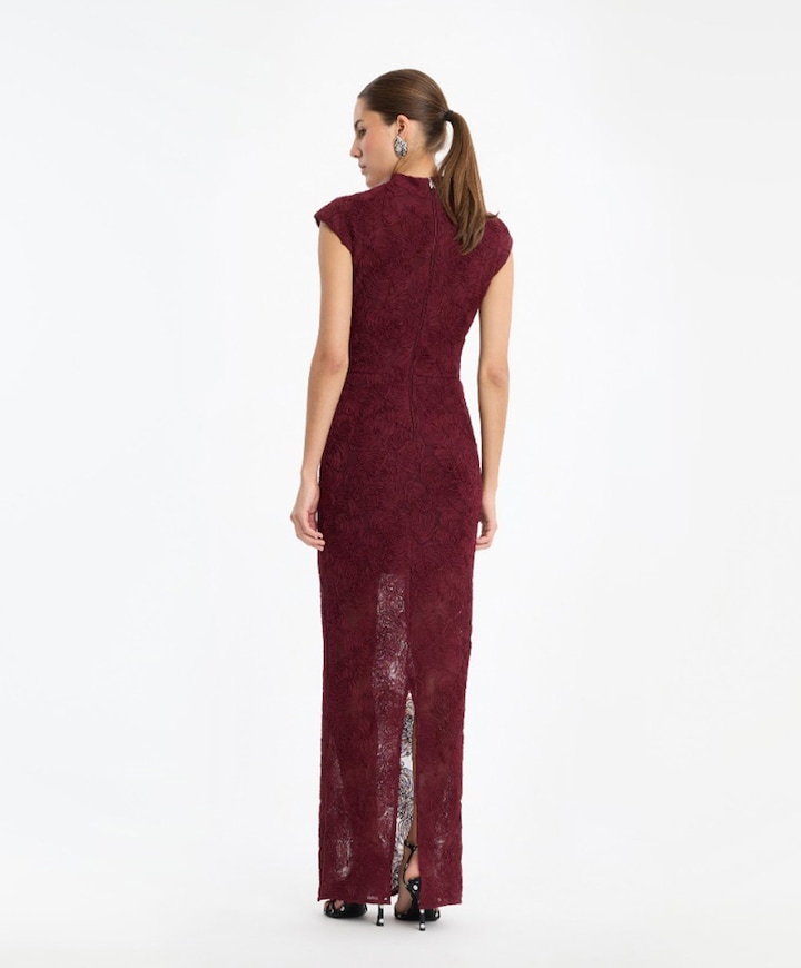 Dames jurk bordeaux